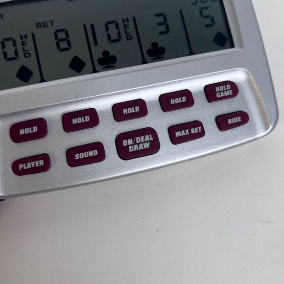 VTG Radica Big Screen Poker Electronic Handheld Game 1995 WORKS - Picture 9 of 14